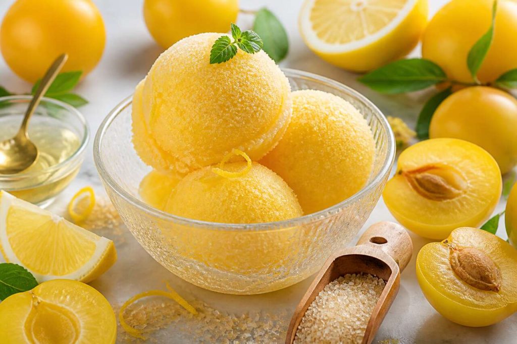 Sorbet aux prunes jaunes : la recette fraîche et gourmande