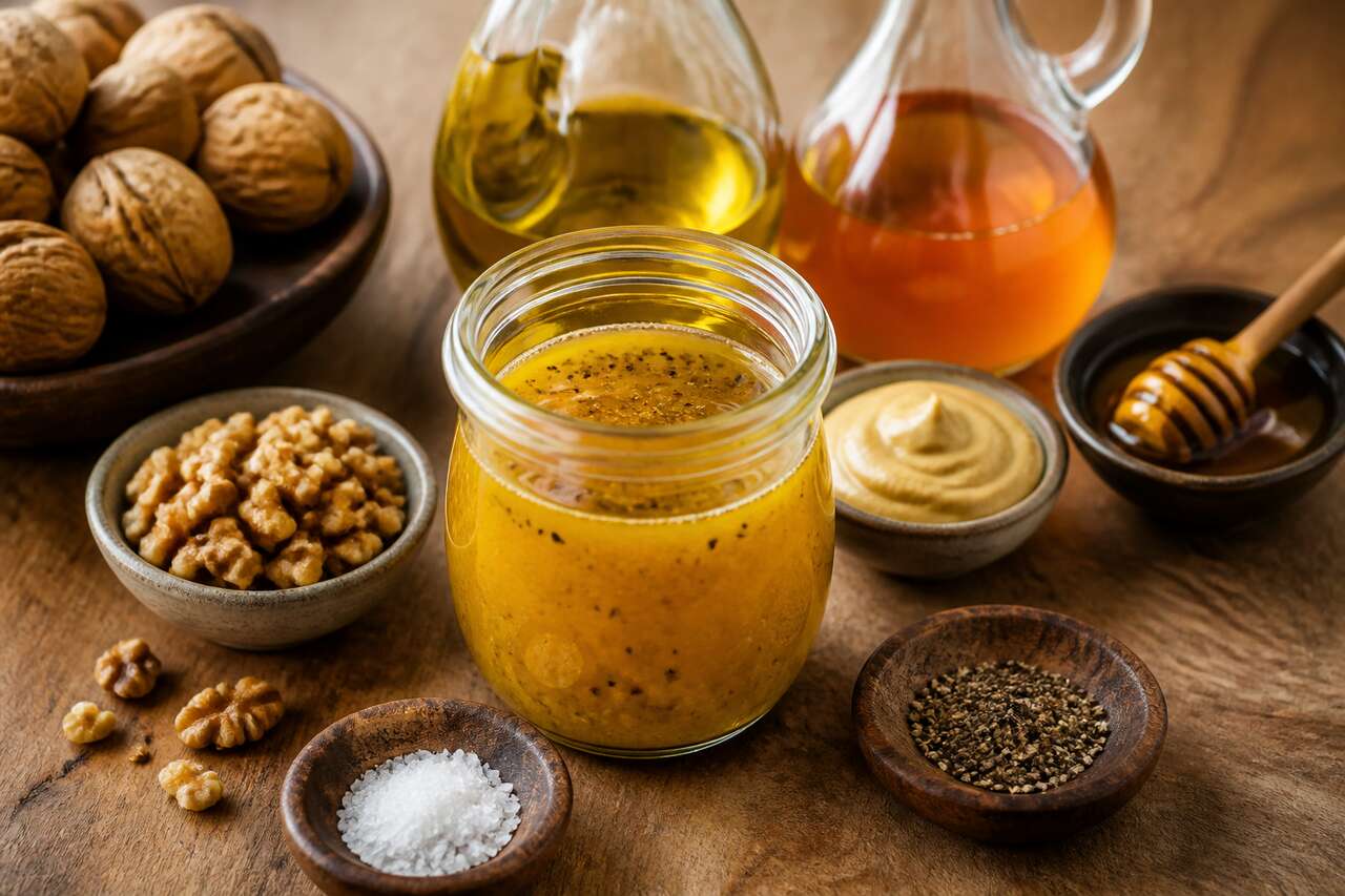 Vinaigrette à l'huile de noix : la recette simple et gourmande