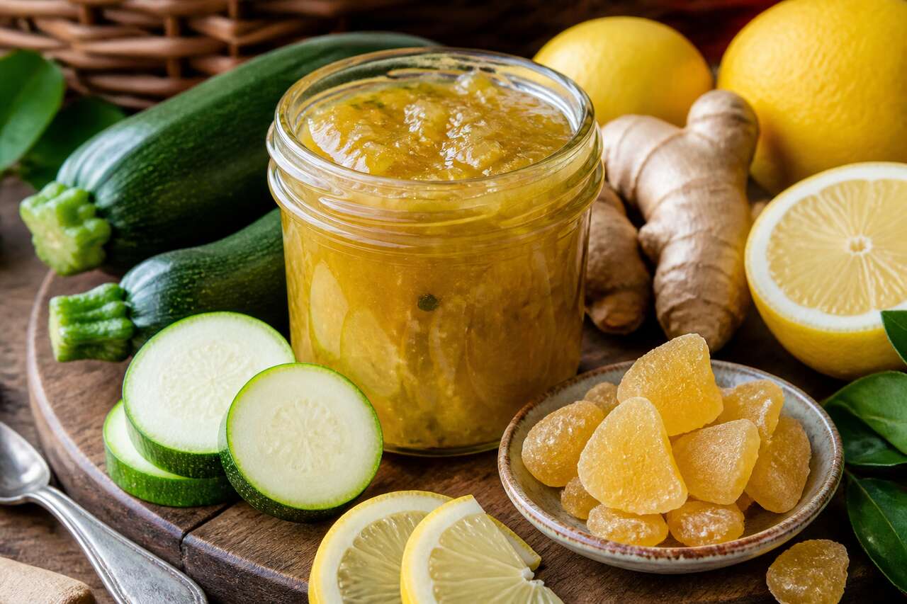 Confiture de courgettes au gingembre et citron : la recette surprenante