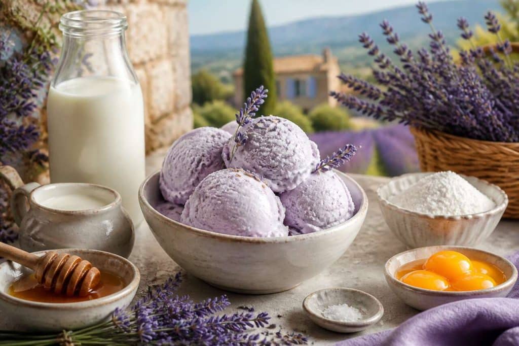 Glace à la lavande maison : fraîcheur et parfum de Provence