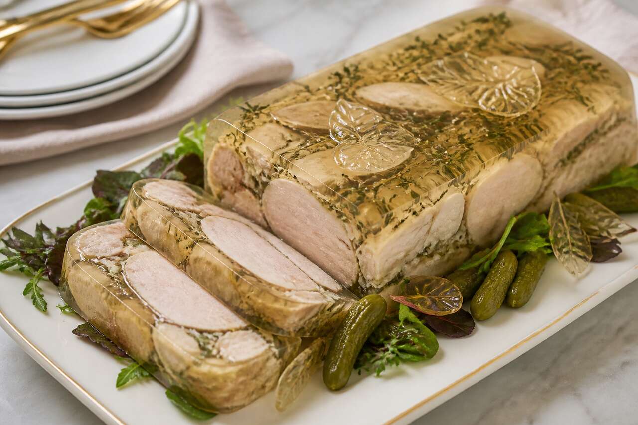 Terrine de poulet en gelée à l'estragon : la recette facile et gourmande