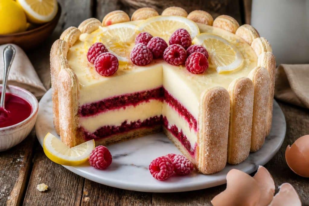 Charlotte citron-framboise : la recette gourmande à savourer