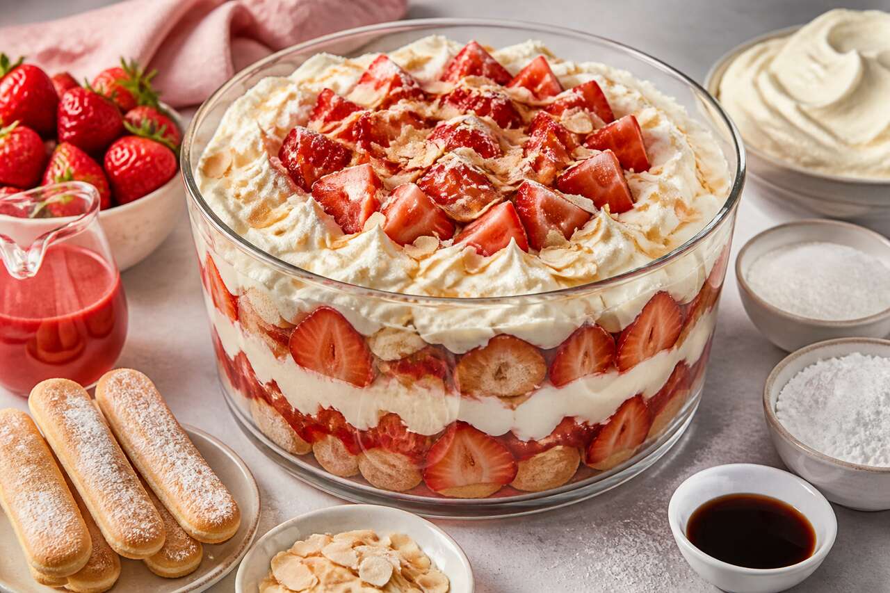 Trifle aux fraises : la recette gourmande et facile