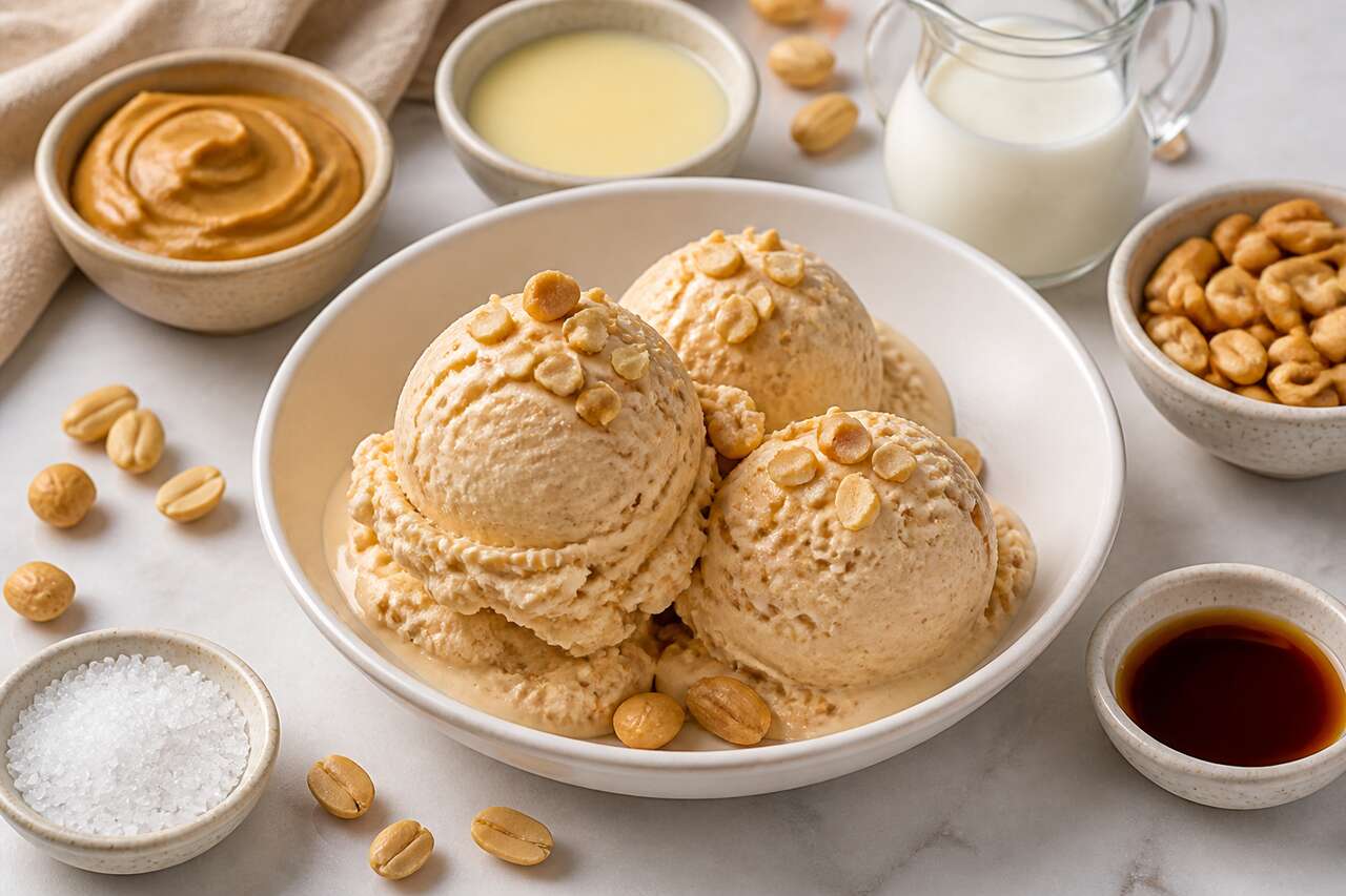 Glace au beurre de cacahuètes sans sorbetière : la recette express