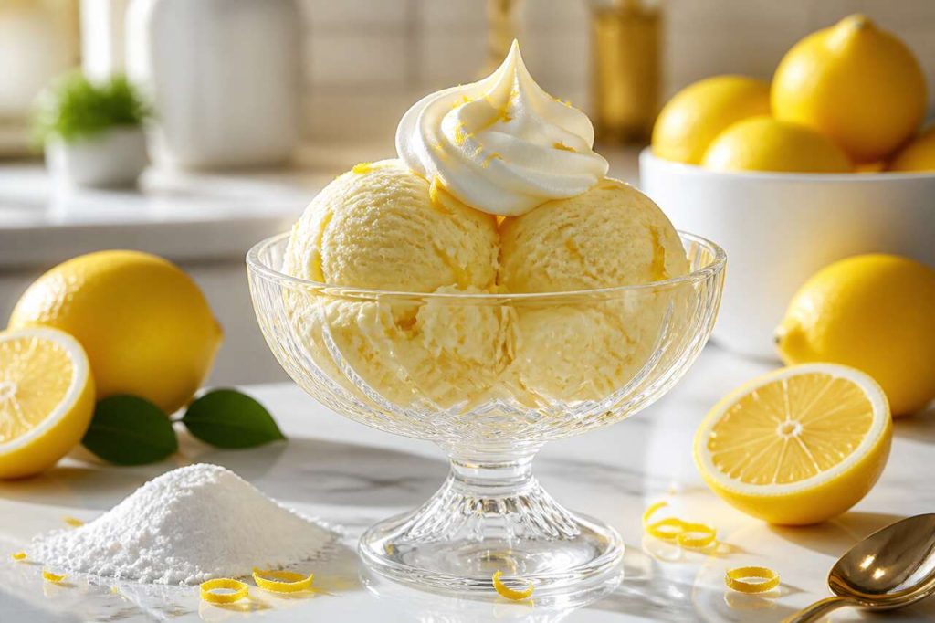 Glace au citron minute : ultra fraîche et sans sorbetière