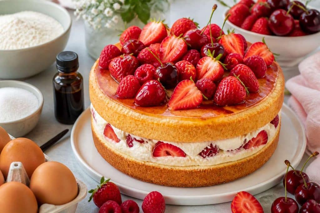 Gâteau d'anniversaire aux fruits : léger et gourmand pour l'été