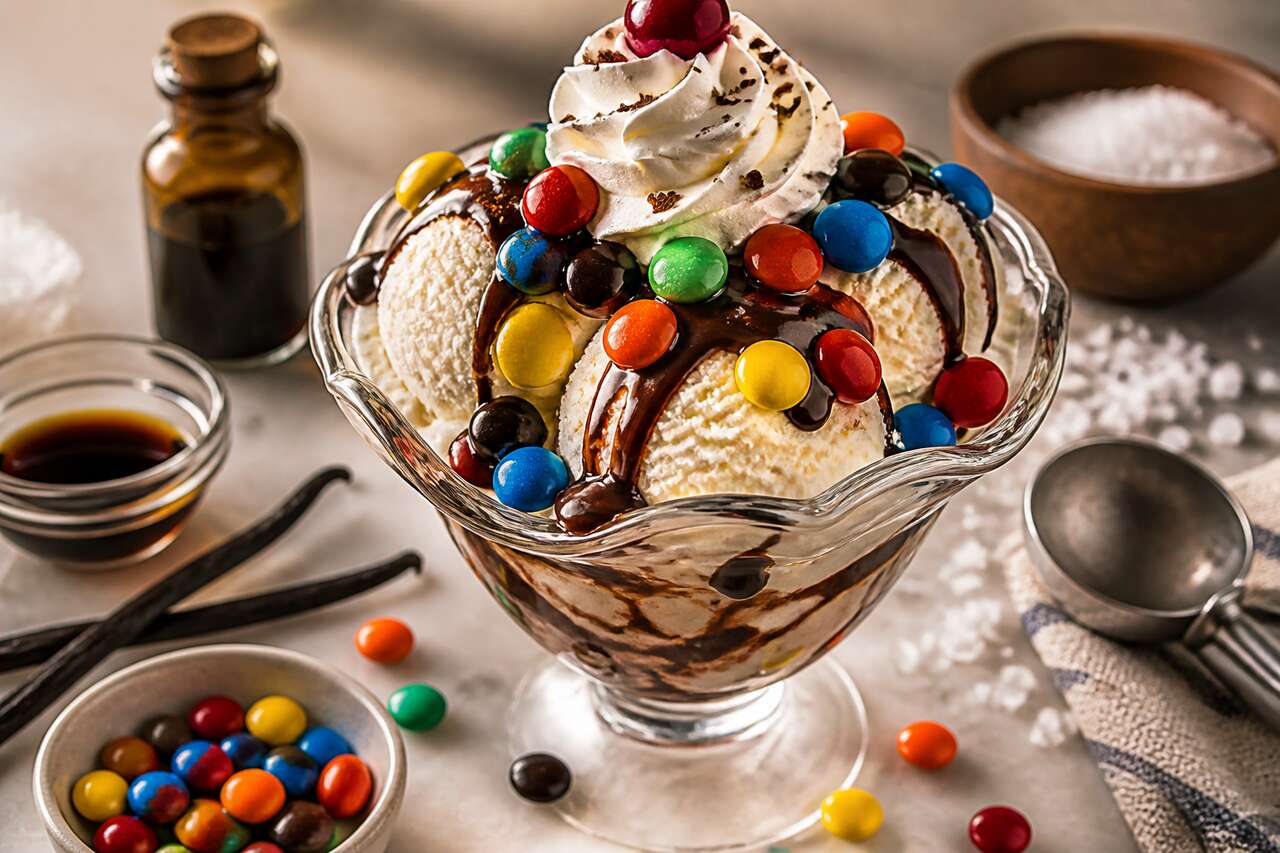 Glace maison aux M&M's sans sorbetière : la recette ultra facile
