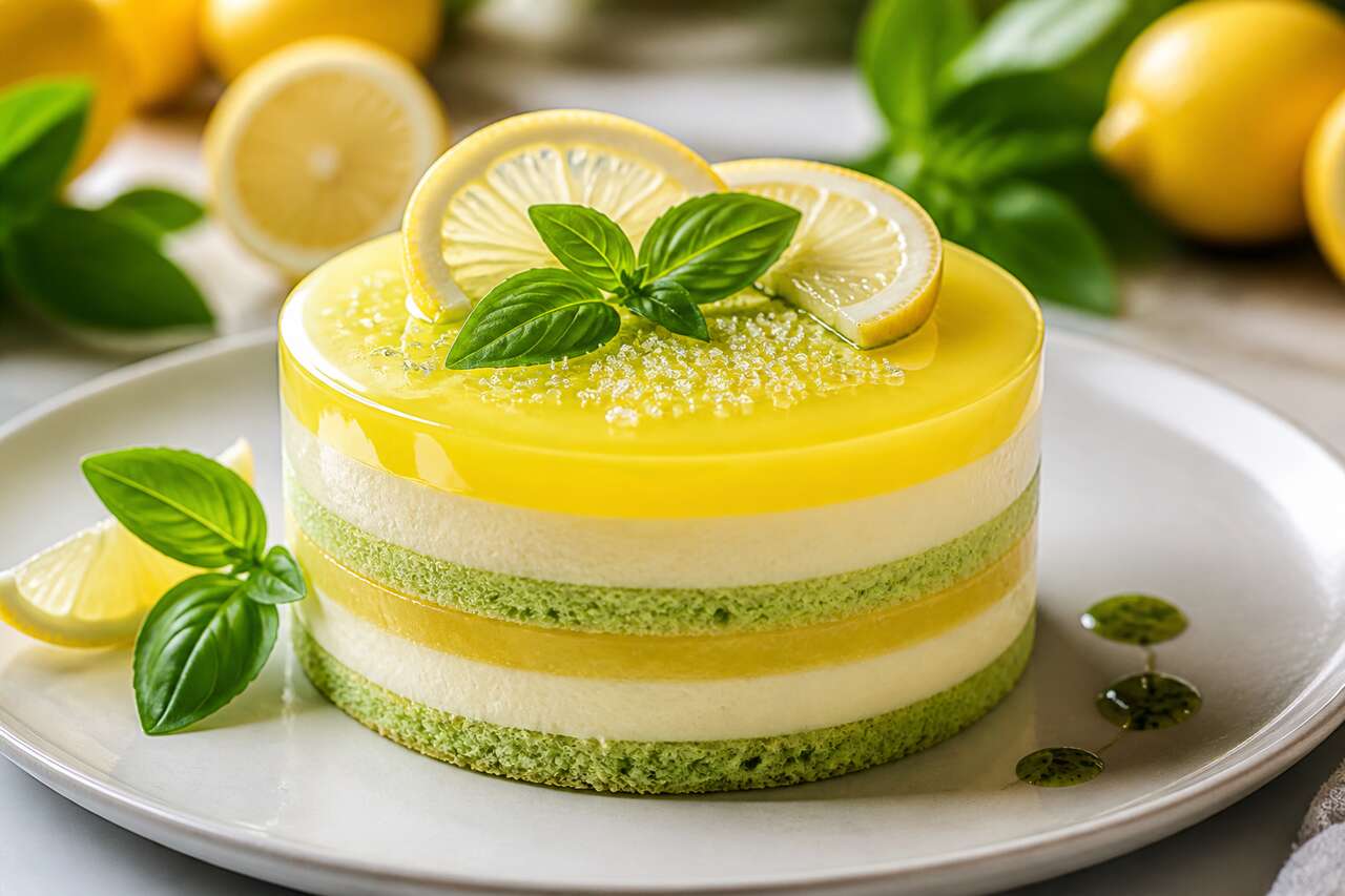 Entremets citron basilic : la recette d'un dessert frais et parfumé