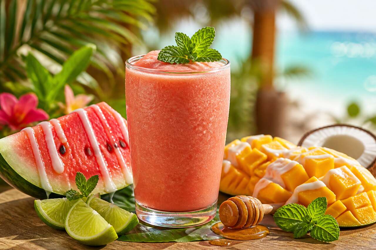 Smoothie pastèque-mangue : la boisson fraîcheur de l'été