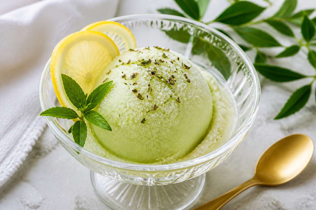 Sorbet à la verveine : la recette maison ultra rafraîchissante