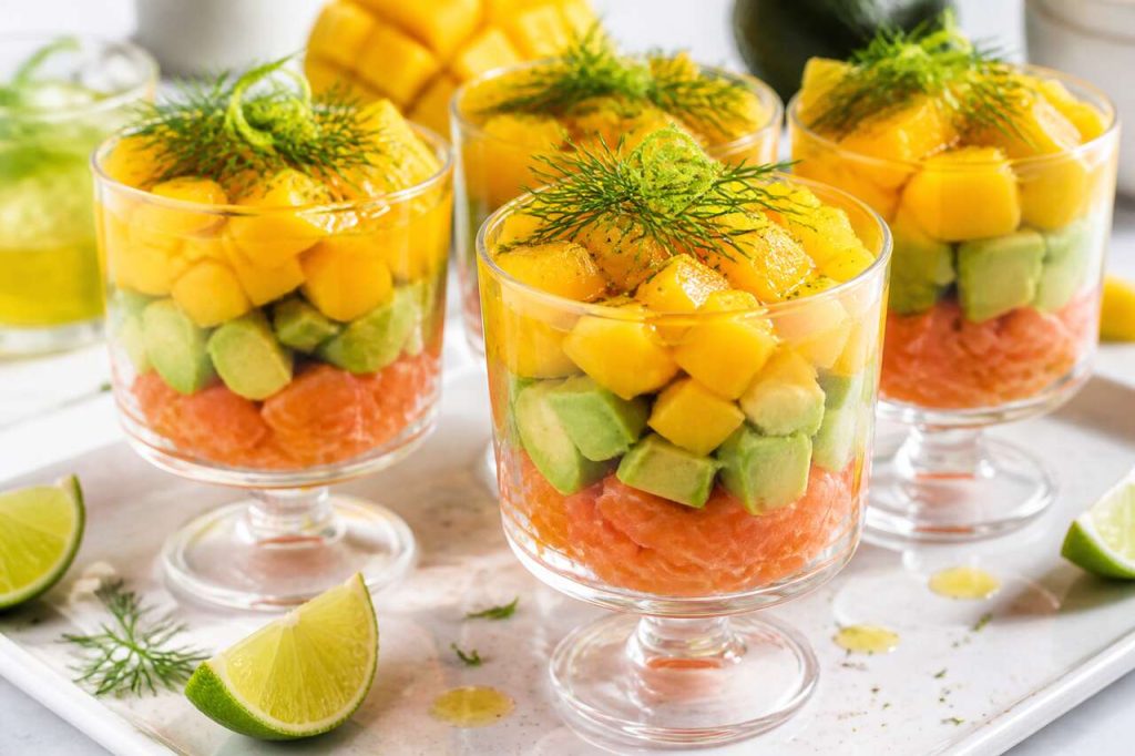 Verrines saumon, mangue et avocat : la recette fraîcheur