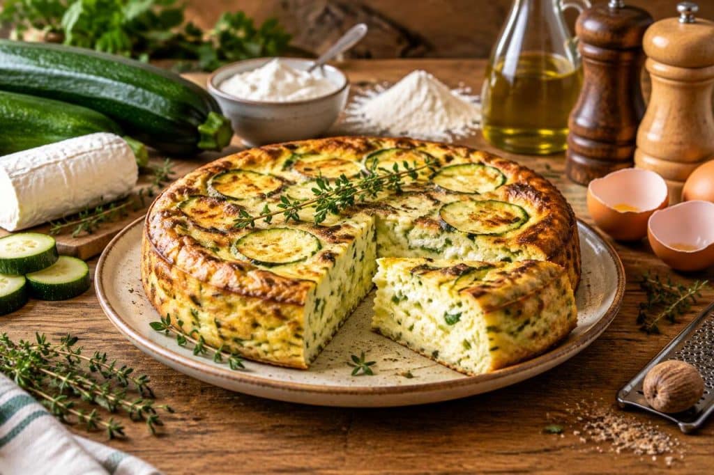 Flan de courgette au chèvre : recette facile et gourmande