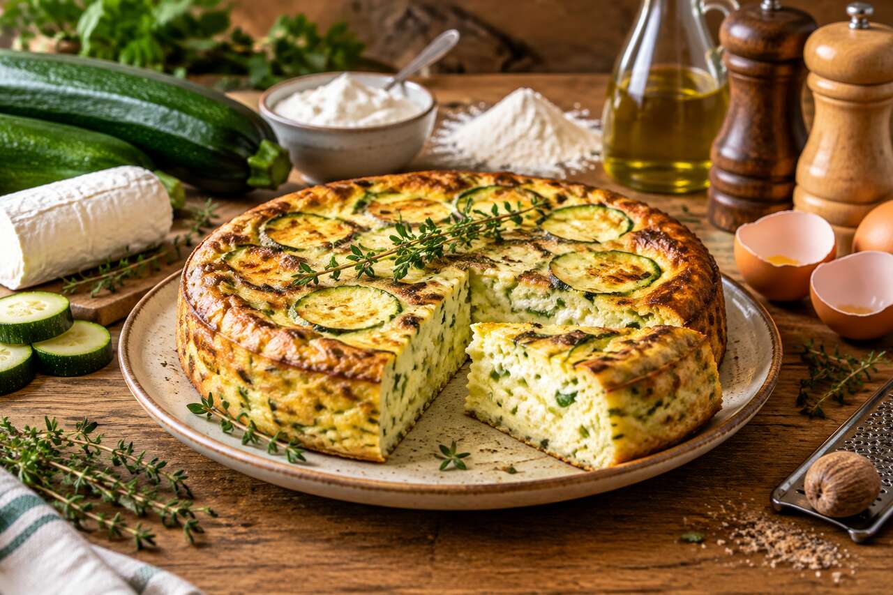 Flan de courgette au chèvre : recette facile et gourmande