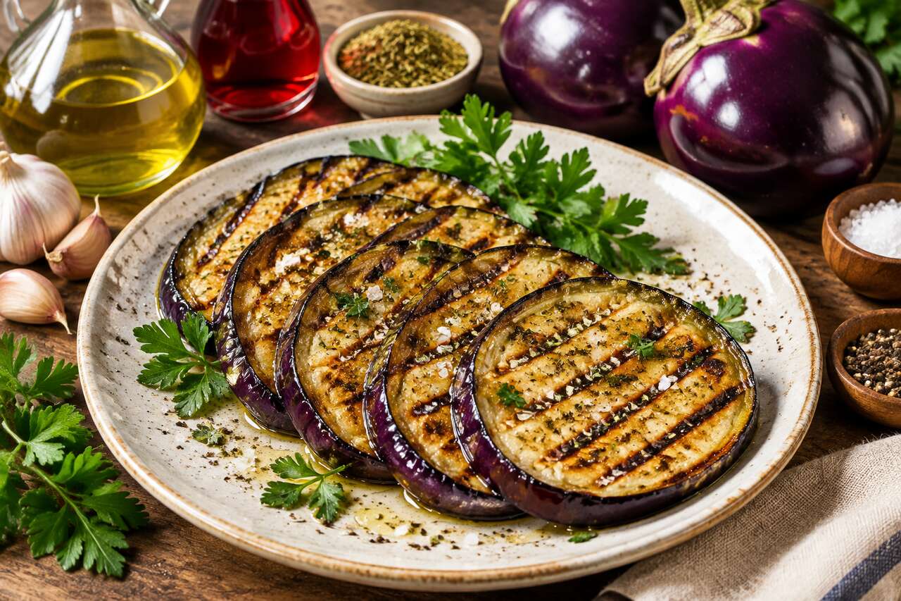 Aubergines rondes grillées : la recette italienne authentique