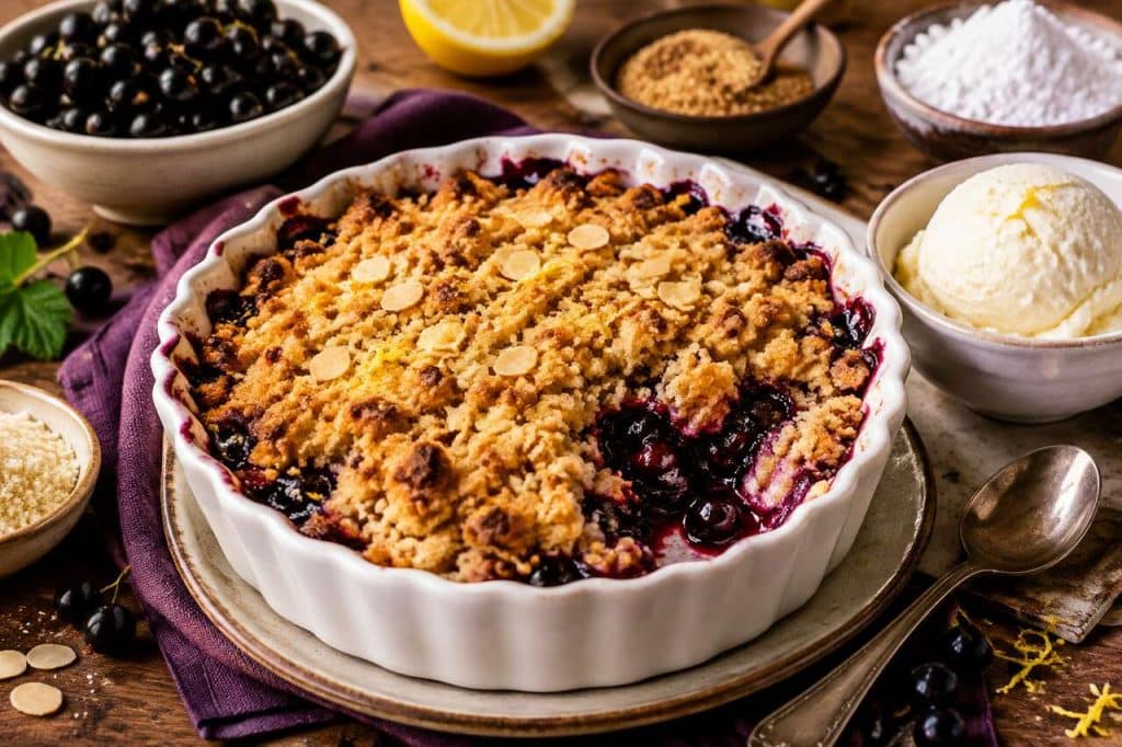 Crumble au cassis : la recette gourmande et inratable