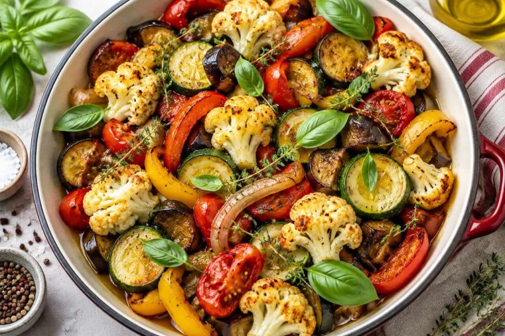 Poêlée gourmande de légumes du soleil et chou-fleur