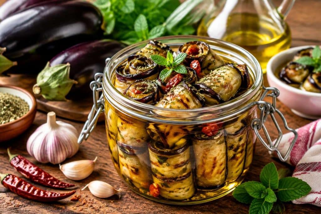 Conserve d'aubergines en antipasti : la recette maison facile