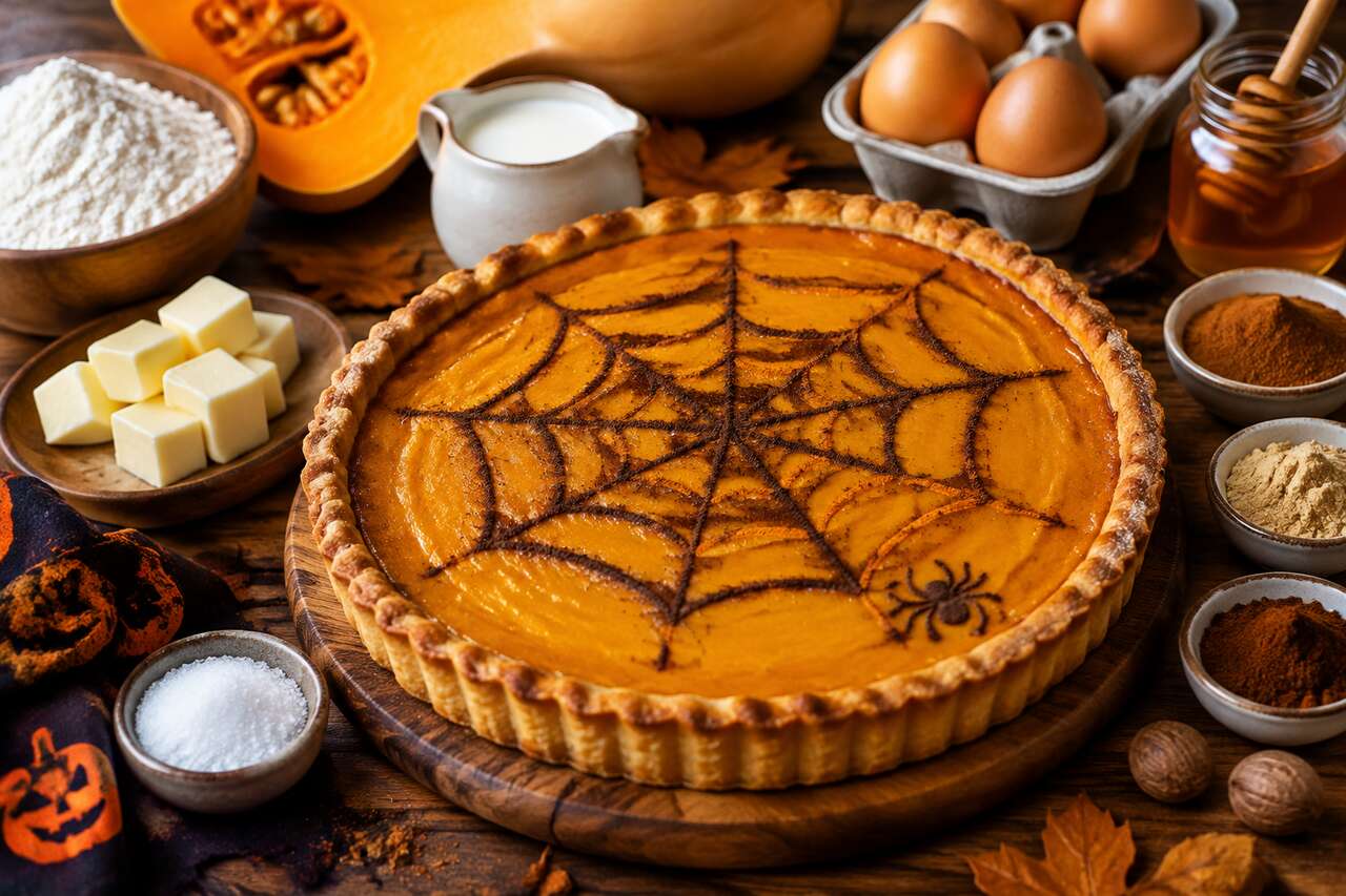 Tarte au butternut d'Halloween : une recette healthy et gourmande