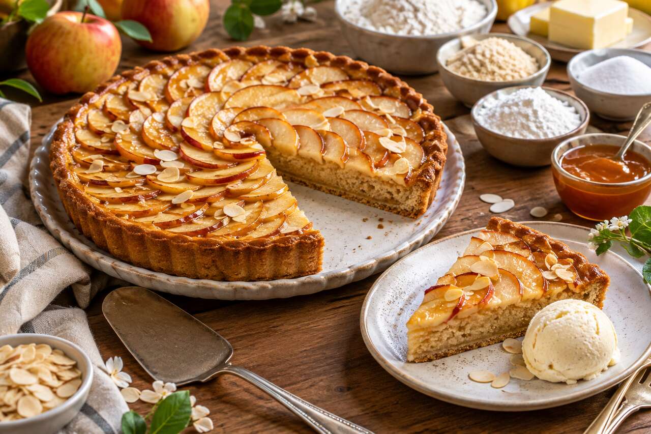 Tarte sablée aux pommes et amandes : la recette gourmande et facile