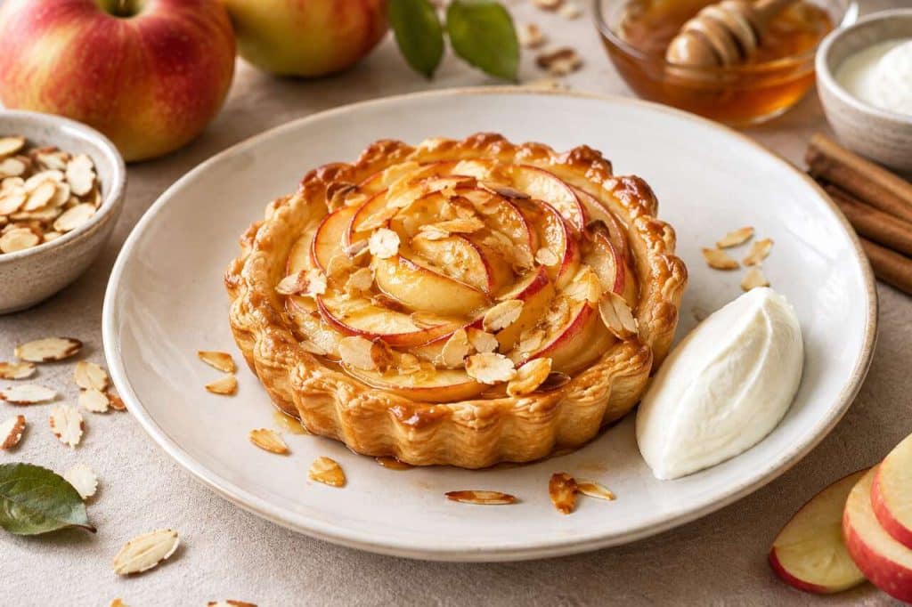 Tartelette feuilletée aux pommes et amandes : la recette gourmande et facile