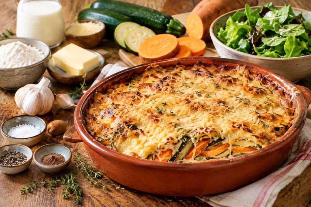 Gratin courgette-patate douce : la recette réconfortante et facile