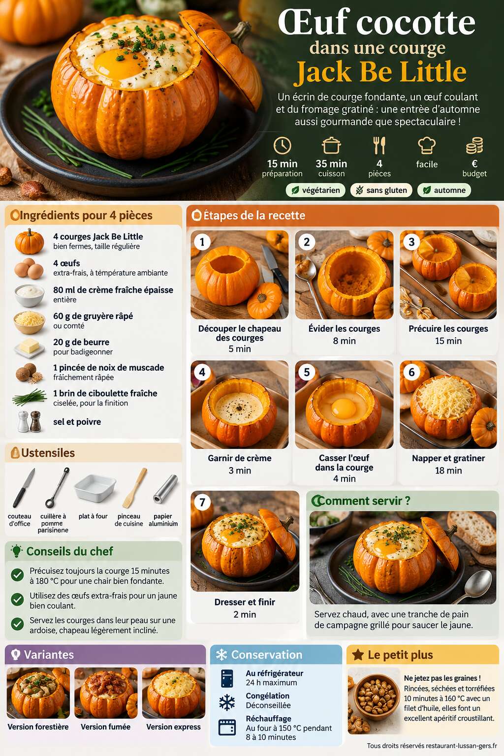 Fiche recette Œuf cocotte dans une courge Jack Be Little Fiche recette Œuf cocotte dans une courge Jack Be Little