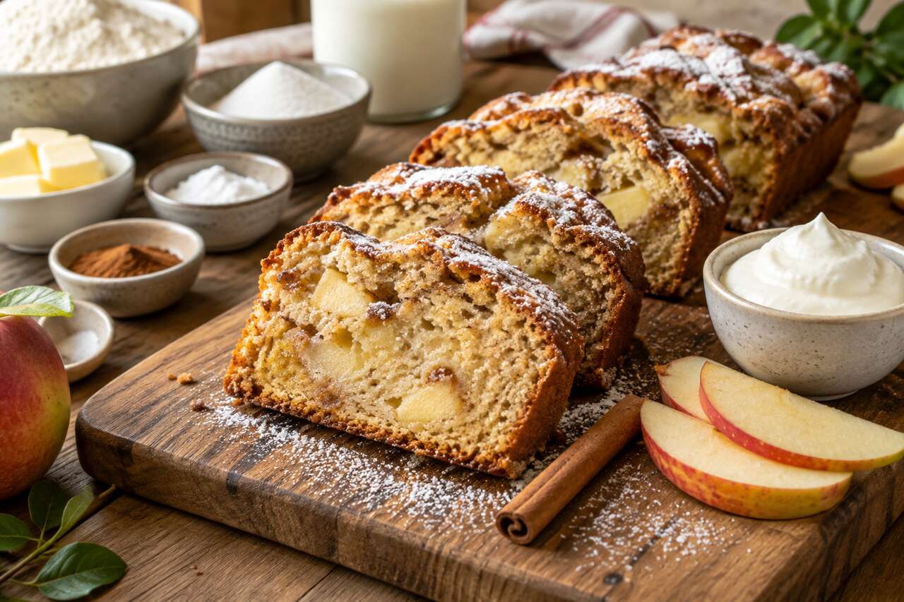 Cake moelleux aux pommes et à la cannelle