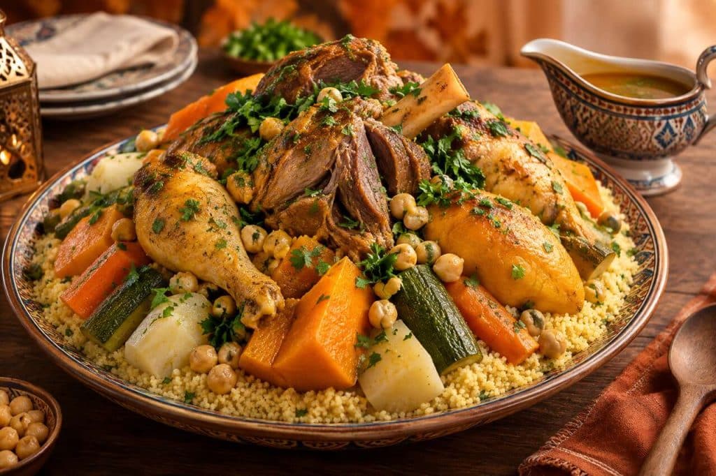 Couscous au potiron, agneau et poulet : un régal d'automne