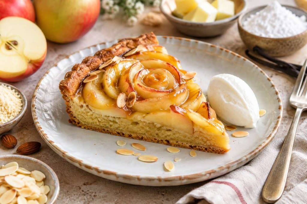 Tarte bourdaloue aux pommes et amandes : la recette gourmande