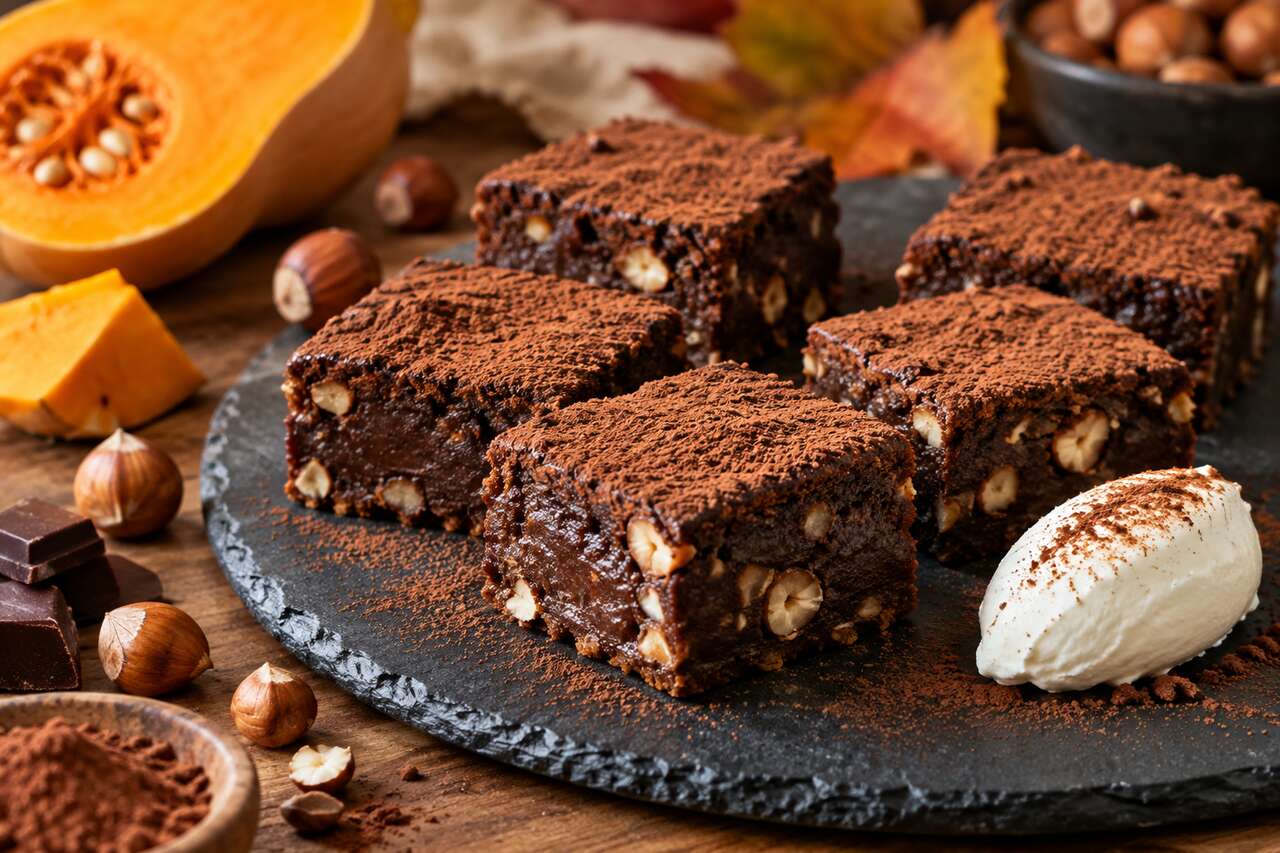 Brownie chocolat, noisette et courge : la recette gourmande et healthy