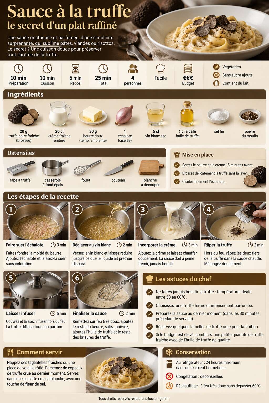 Fiche recette Sauce à la truffe : le secret d'un plat raffiné Fiche recette Sauce à la truffe : le secret d'un plat raffiné